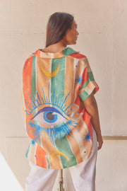 Horus Heart SS shirt | Orange | Skjorte fra Atelier C