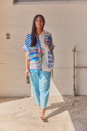 Cropped Pants FY016  | Blue | Bukser fra Atelier C
