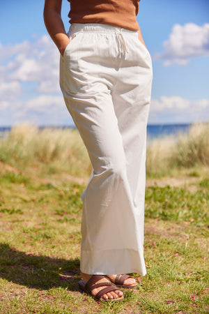 Polly Cotton Pants | White