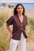 Sonja Cardigan Jacket | Dark Maroon – nedsat