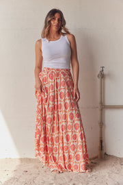 Long Flared Floral Skirt | Nederdel fra Atelier C