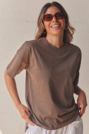 Carol Tee 205697 | Morel | T-Shirt fra Freequent