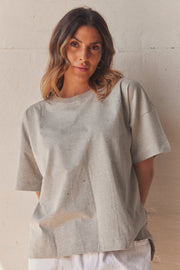 Carol Tee 205697 | Light Grey Melange | T-Shirt fra Freequent