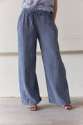 Sandy Stripe Pants | Navy – nedsat