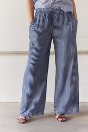 Sandy Stripe Pants | Navy | Bukser fra Avery