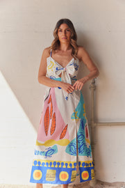 Lisa Art Dress | White | Kjole fra Atelier C