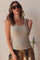 Silberdraht-Tanktop 2320 | Beige | Top von Lisen