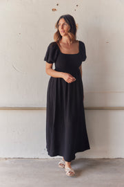 Elinor Smock Dress | Black | Kjole fra French Laundry