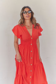 Elizabeth Dress | Red | Kjole fra Atelier C