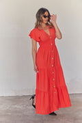Elizabeth Dress | Red | Kjole fra Atelier C – nedsat