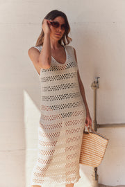 9019 Dress | Beige | Kjole fra Atelier C