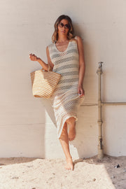 9019 Dress | Beige | Kjole fra Atelier C