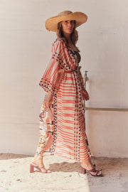 Kailani | Orange Print | Kimono fra Statebird