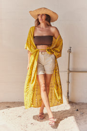 Kauai Kimono | Yellow Tiedye | Kimono fra Statebird