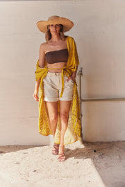 Kauai Kimono | Yellow Tiedye | Kimono fra Statebird