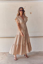 Elizabeth Dress | Beige | Kjole fra Atelier C