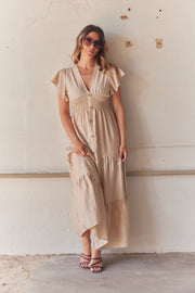 Elizabeth Dress | Beige | Kjole fra Atelier C