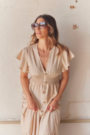Elizabeth Dress | Beige | Kjole fra Atelier C