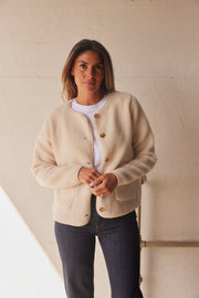 Ada Teddy Jacket | Creme | Jakke fra French Laundry