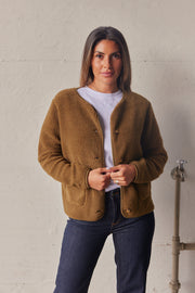 Ada Teddy Jacket | Army | Jakke fra French Laundry
