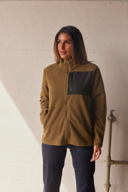 Carrow Fleece Jacket | Army | Jakke fra French Laundry