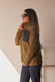 Carrow Fleece Jacket | Army | Jakke fra French Laundry