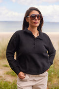 Mauda Polo Knit | Black