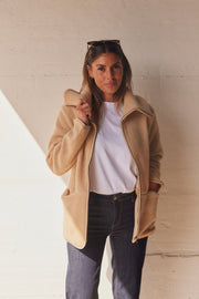 Bamie Teddy Zip | Sand | Jakke fra French Laundry