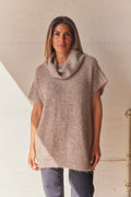 Kurzarm-Rollkragenpullover RM5011 | Braun | Stricken von Lisen
