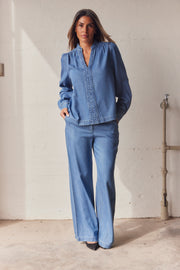 Agnes Blouse | Blå | Bluse fra Statebird
