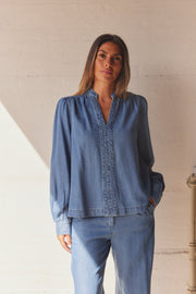 Agnes Blouse | Blå | Bluse fra Statebird