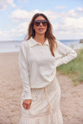 Mauda Polo Knit | Cream – nedsat