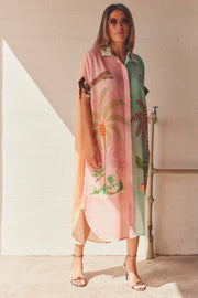 Pastel Palms Shirt Dress | Kjole fra Atelier C