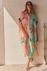 Pastel Palms Shirt Dress | Kjole fra Atelier C