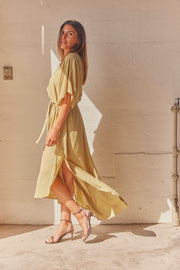 Pacific Dress | Army | Oversize kjole med bindebånd fra Statebird