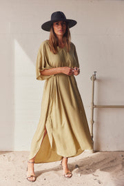 Pacific Dress | Army | Oversize kjole med bindebånd fra Statebird