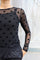 Mesh Ls Tshirt | Black Big Flock Dot | Bluse fra Liberté