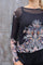 Mesh Ls Tshirt | Black Paisley | Bluse fra Liberté
