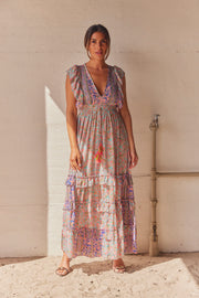 Long Dress AN7136  | Blue | Kjole fra Atelier C