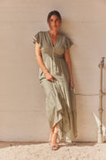 Elizabeth Dress | Green | Kjole fra Atelier C – nedsat