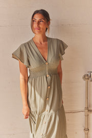 Elizabeth Dress | Green | Kjole fra Atelier C