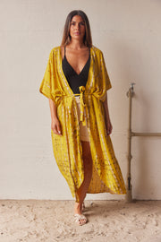 Kauai Kimono | Yellow Tiedye | Kimono fra Statebird