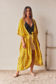 Kauai Kimono | Yellow Tiedye | Kimono fra Statebird