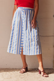 Stripes Button Skirt | Nederdel fra Atelier C