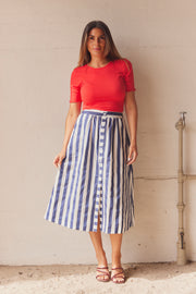 Stripes Button Skirt | Nederdel fra Atelier C