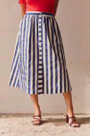 Stripes Button Skirt | Nederdel fra Atelier C