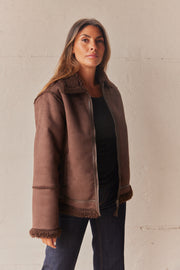 Lamby Lilo jacket | Brun | Jakke fra French Laundry