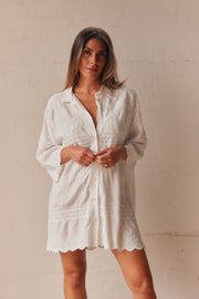 Embla Embroidered Shirt Dress | Skjorte fra Atelier C