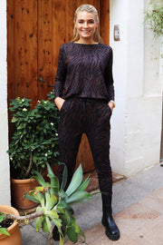 Alma Pants | Dark Brown Zebra | Bukser fra Liberté