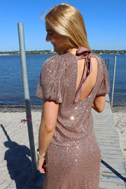 Paige Ss Blouse | Brown Sequins | Bluse fra Liberté